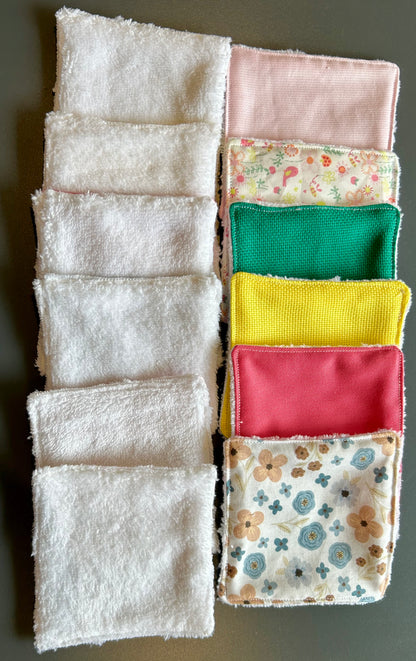 12 LINGETTES DÉMAQUILLANTES LAVABLES – La douceur au quotidien