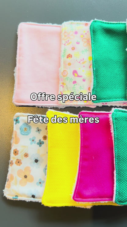 LE DUO ESSENTIEL MAMAN – 12 lingettes demaquillantes avec pochon de rangement + 1 etui brosse à dent