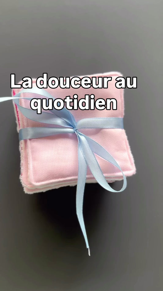 12 lingettes démaquillantes lavables – ultra douces